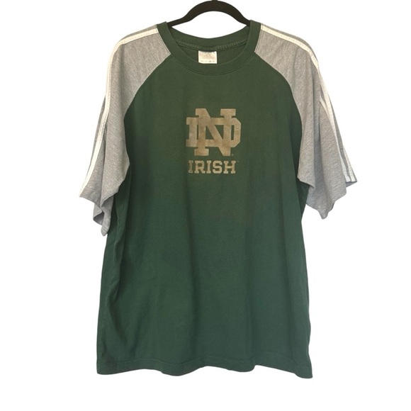 Adidas University of Notre Dame Irish Green & Gray Shirt - Picture 1 of 4